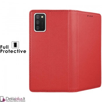 Telone smart magnet atverčiamas dėklas - raudonas (Samsung A02S)